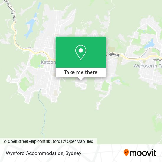 Mapa Wynford Accommodation