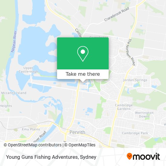 Young Guns Fishing Adventures map