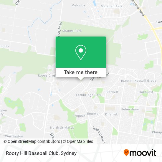 Mapa Rooty Hill Baseball Club