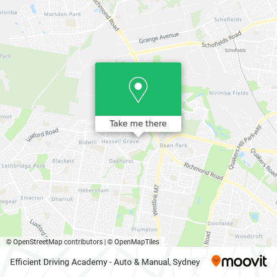 Efficient Driving Academy - Auto & Manual map