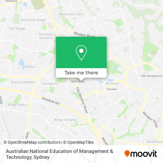 Australian National Education of Management & Technology map