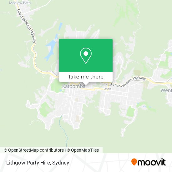 Lithgow Party Hire map