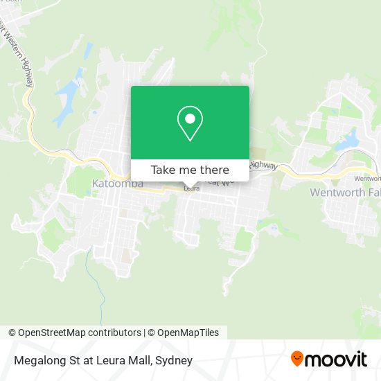 Megalong St at Leura Mall map