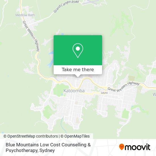 Mapa Blue Mountains Low Cost Counselling & Psychotherapy