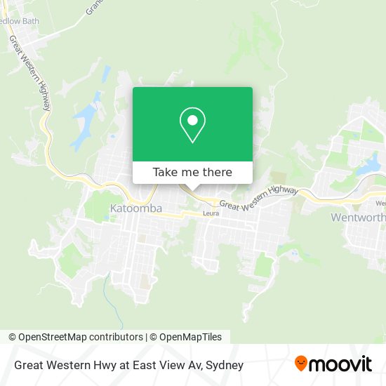 Mapa Great Western Hwy at East View Av