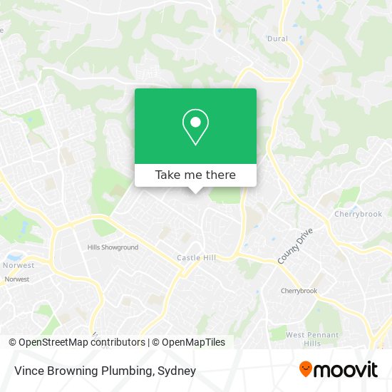 Vince Browning Plumbing map