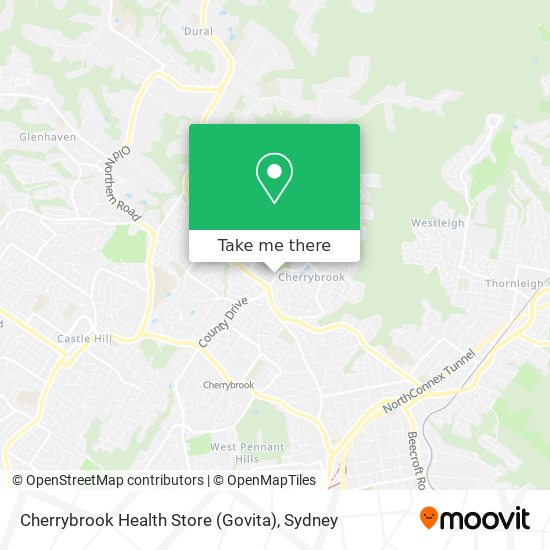 Mapa Cherrybrook Health Store (Govita)