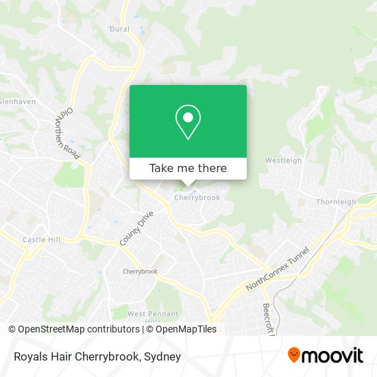 Royals Hair Cherrybrook map