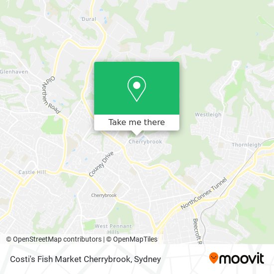 Mapa Costi's Fish Market Cherrybrook