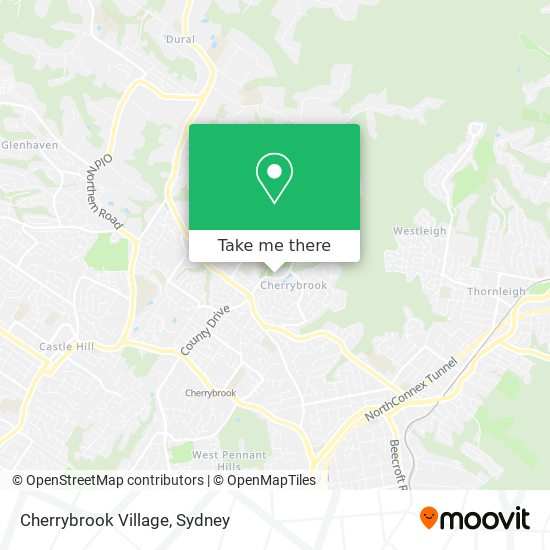 Mapa Cherrybrook Village