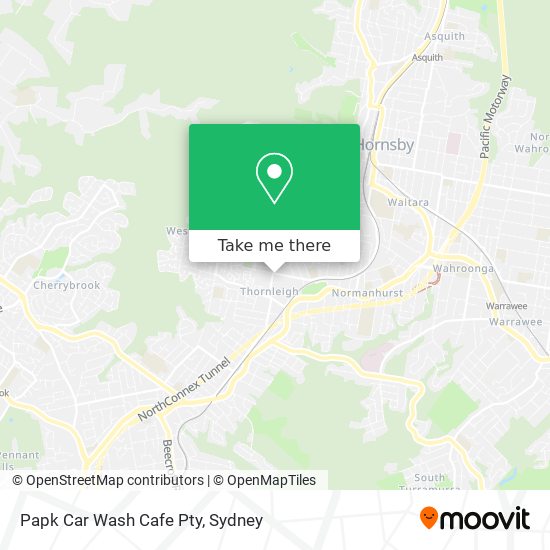 Papk Car Wash Cafe Pty map