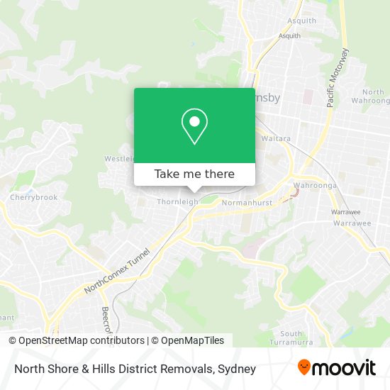 North Shore & Hills District Removals map