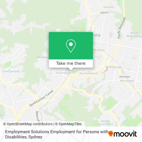 Employment Solutions Employment for Persons with Disabilities map