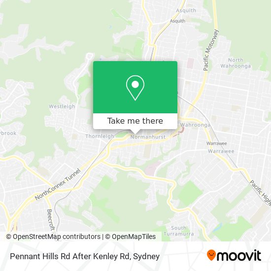 Mapa Pennant Hills Rd After Kenley Rd