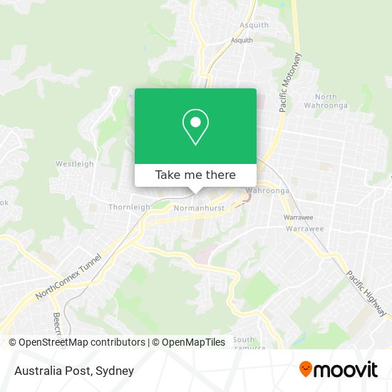 Mapa Australia Post