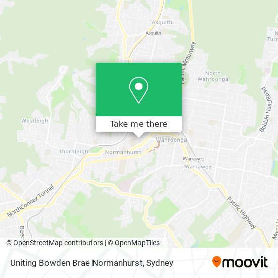 Mapa Uniting Bowden Brae Normanhurst