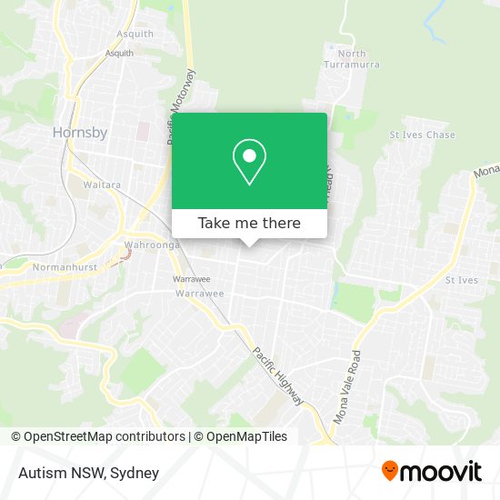 Autism NSW map