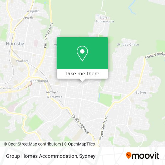 Group Homes Accommodation map