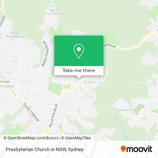 Presbyterian Church in NSW map