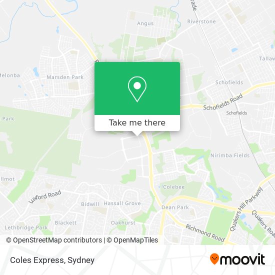 Coles Express map