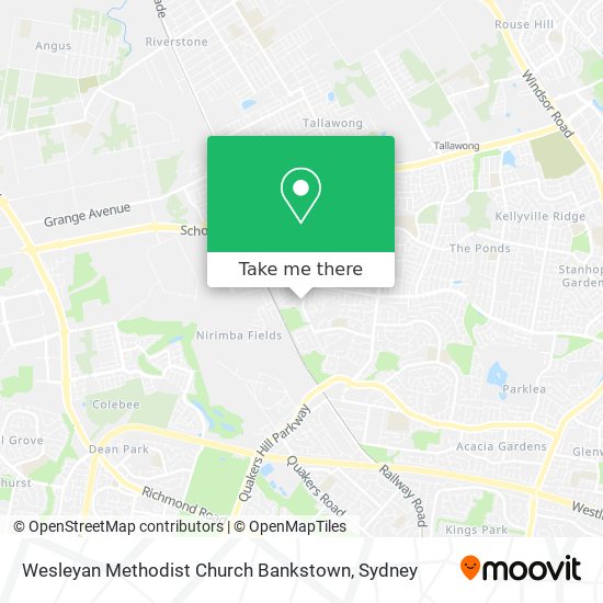 Wesleyan Methodist Church Bankstown map