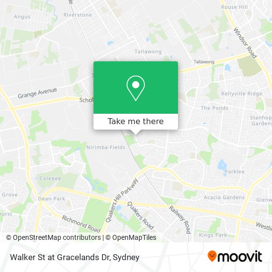 Walker St at Gracelands Dr map