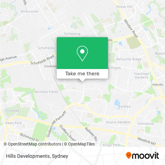 Hills Developments map