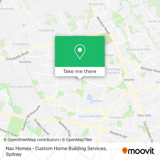 Nav Homes - Custom Home Building Services map