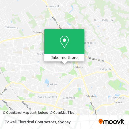 Powell Electrical Contractors map