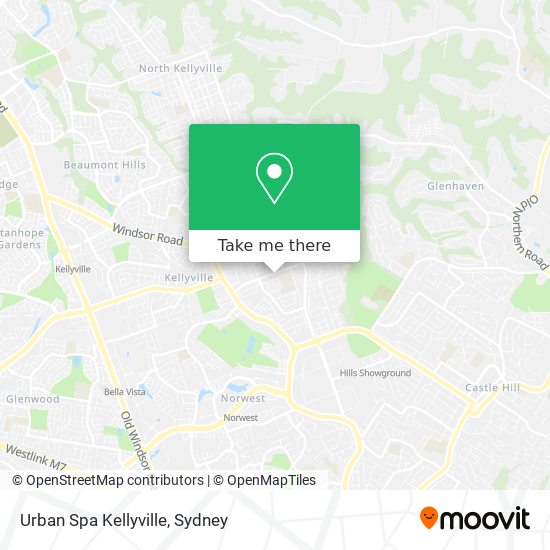 Mapa Urban Spa Kellyville