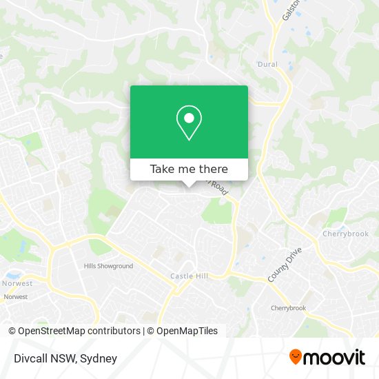 Mapa Divcall NSW