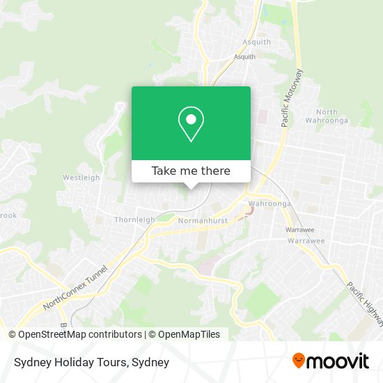Sydney Holiday Tours map