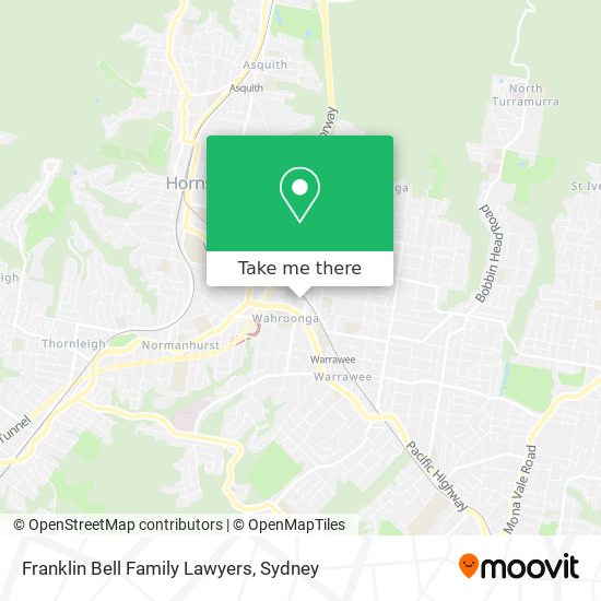 Franklin Bell Family Lawyers map