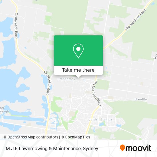 M.J.E Lawnmowing & Maintenance map