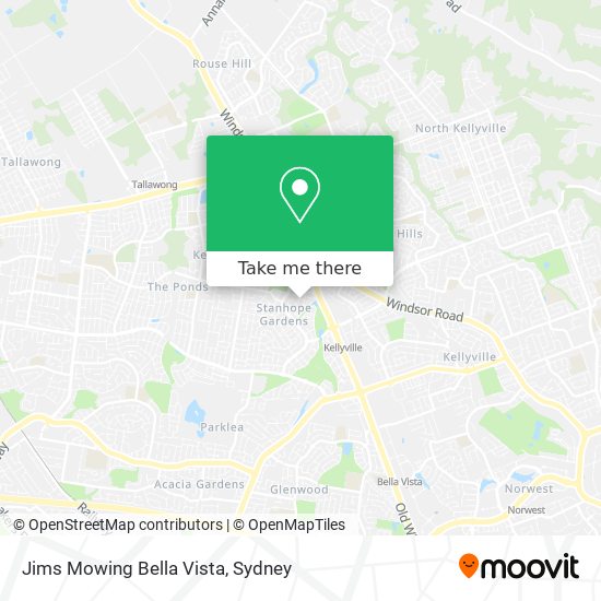 Jims Mowing Bella Vista map