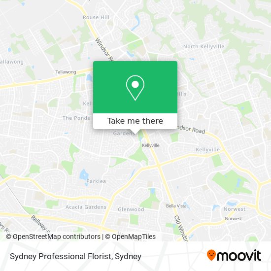 Sydney Professional Florist map