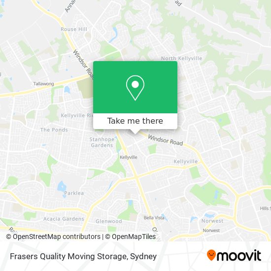 Frasers Quality Moving Storage map