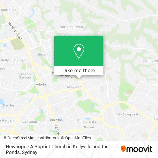 Newhope - A Baptist Church in Kellyville and the Ponds map