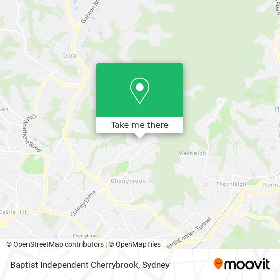 Mapa Baptist Independent Cherrybrook