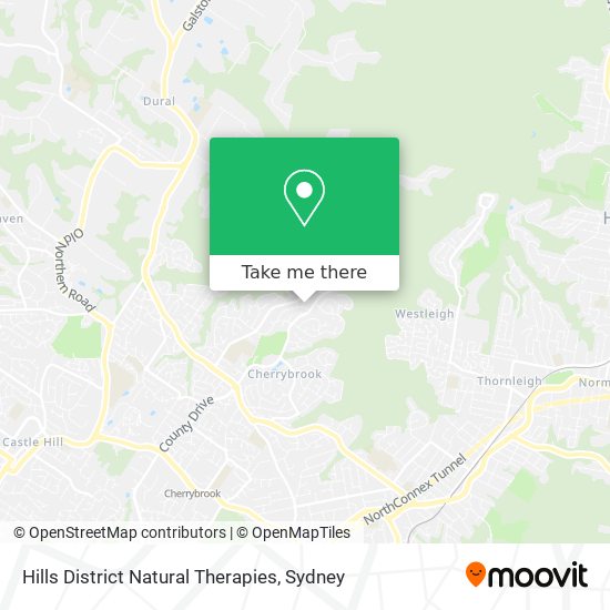 Mapa Hills District Natural Therapies