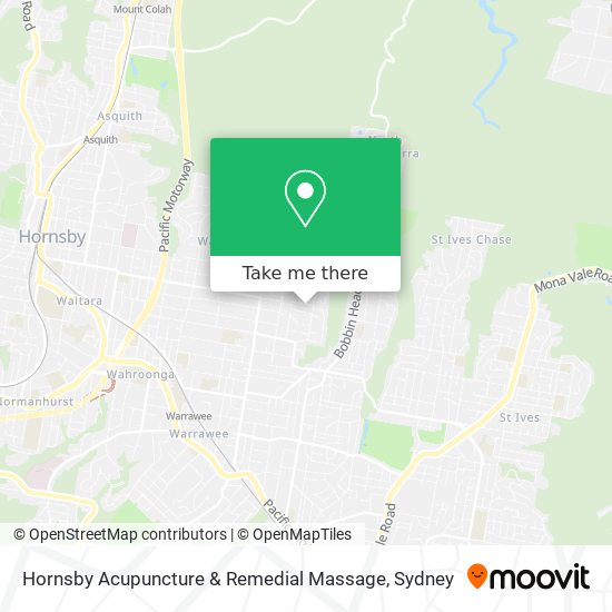 Hornsby Acupuncture & Remedial Massage map