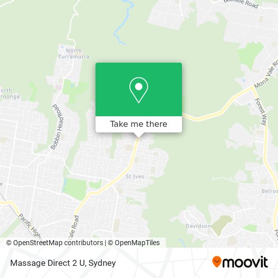 Massage Direct 2 U map