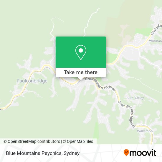 Blue Mountains Psychics map