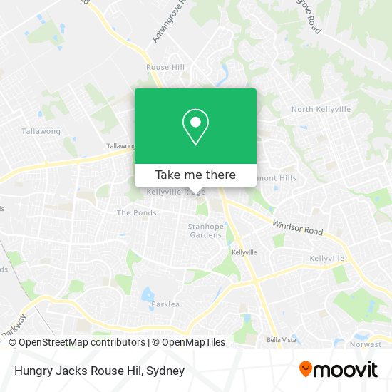 Mapa Hungry Jacks Rouse Hil