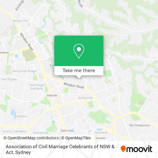 Association of Civil Marriage Celebrants of NSW & Act map