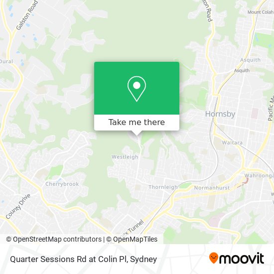 Quarter Sessions Rd at Colin Pl map