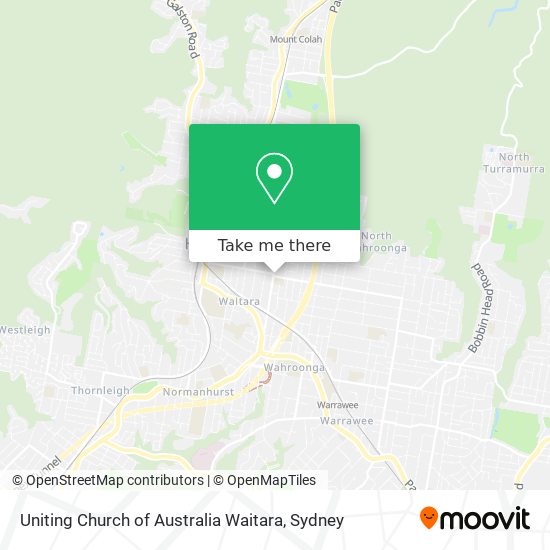 Uniting Church of Australia Waitara map