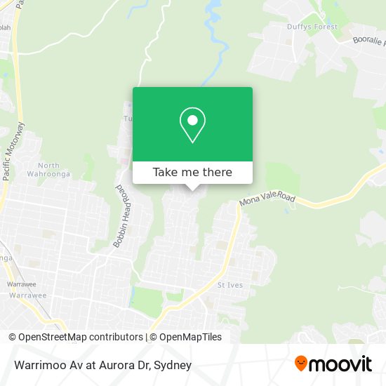 Warrimoo Av at Aurora Dr map