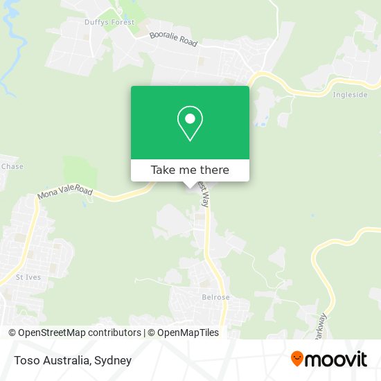 Toso Australia map