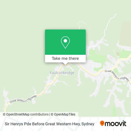 Sir Henrys Pde Before Great Western Hwy map